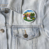 Badge Rond 5 Cm Bright Country - Cavalier - BL2 (En situation)