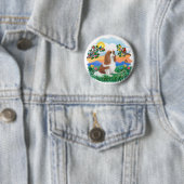 Badge Rond 5 Cm Bright Life - Cavalier (BL-F) (En situation)