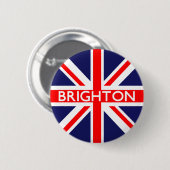 Badge Rond 5 Cm Brighton : Drapeau britannique (Devant & derrière)