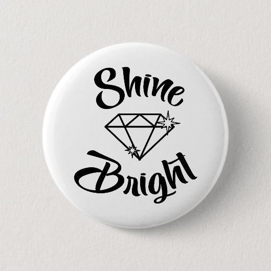 Badge Rond 5 Cm Brillant comme un diamant (Devant)