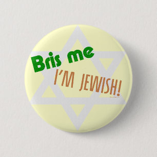 Badge Rond 5 Cm Bris je je suis bouton juif