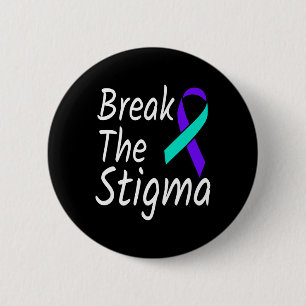 Badge Rond 5 Cm Briser La Stigma Prévention Suicide Ribbon Sensien
