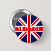 Badge Rond 5 Cm Bristol : Drapeau britannique (Devant & derrière)