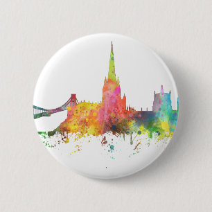 BADGE ROND 5 CM BRISTOL, HORIZON BRITANNIQUE