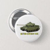 BADGE ROND 5 CM BRITISH CENTURION TANK (Devant & derrière)