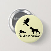 Badge Rond 5 Cm Brittany Spaniel et Falconry (Devant & derrière)