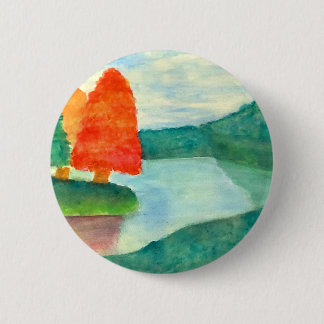 Badge Rond 5 Cm Broche à boutons - Lacs d'automne