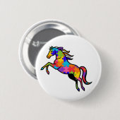 Badge Rond 5 Cm Broche (Botton) Quebra-Cabeça - Cavalo (Devant & derrière)