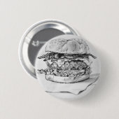 Badge Rond 5 Cm Broche Burger (Devant & derrière)