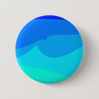 Badge Rond 5 Cm Broche de conception des vagues bleues/