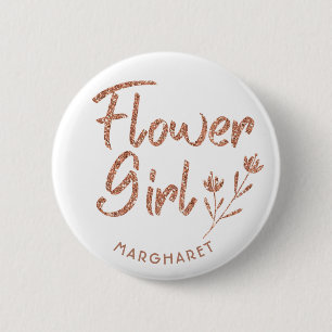 Badge Rond 5 Cm Broche de Fête des mariées Flower Girl