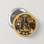 Badge Rond 5 Cm Broche de pompier prêt (Devant & derrière)