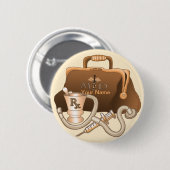 Badge Rond 5 Cm Broche de sac de médecin (Devant & derrière)