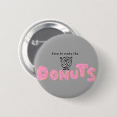 Badge Rond 5 Cm Broche de thème Donuts (Devant & derrière)