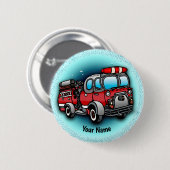 Badge Rond 5 Cm Broche du camion à petite eau (Devant & derrière)