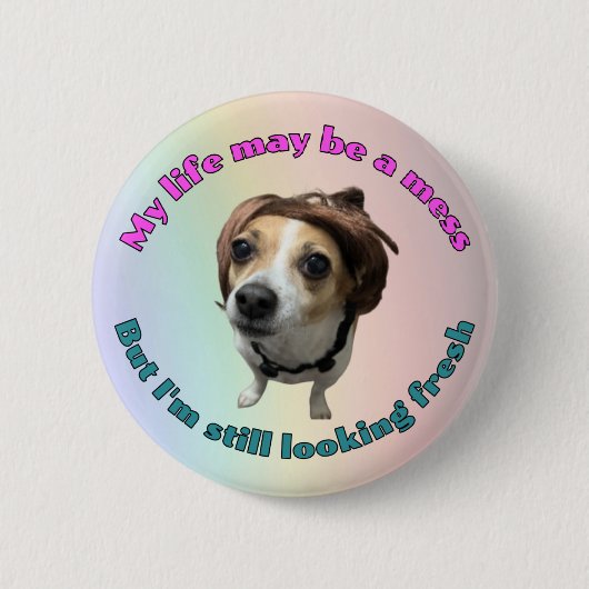 Badge Rond 5 Cm Broche fraîche (Devant)