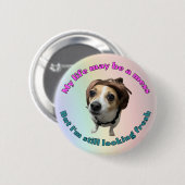 Badge Rond 5 Cm Broche fraîche (Devant & derrière)