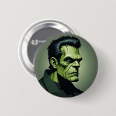 Badge Rond 5 Cm Broche Frankenstein/bouton (Devant & derrière)