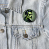Badge Rond 5 Cm Broche Frankenstein/bouton (En situation)