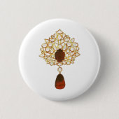 Badge Rond 5 Cm Broche Kundan & ruby (Devant)