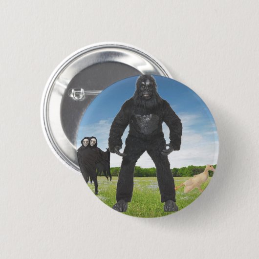 Badge Rond 5 Cm Broche monstre (Devant & derrière)