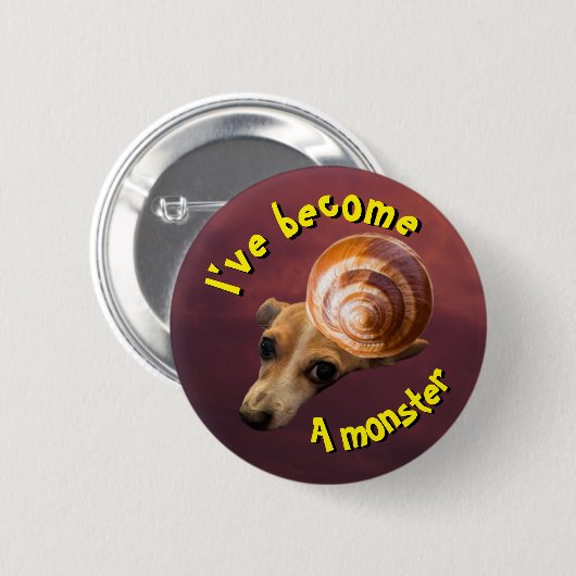 Badge Rond 5 Cm Broche monstre (Devant & derrière)