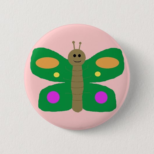 Badge Rond 5 Cm Broche papillon (Devant)