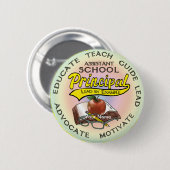 Badge Rond 5 Cm Broche principale de l'assistant (Devant & derrière)