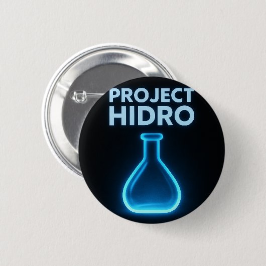 Badge Rond 5 Cm Broche Project Hidro (Devant & derrière)