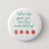 Badge Rond 5 Cm Broche tomate (Devant)