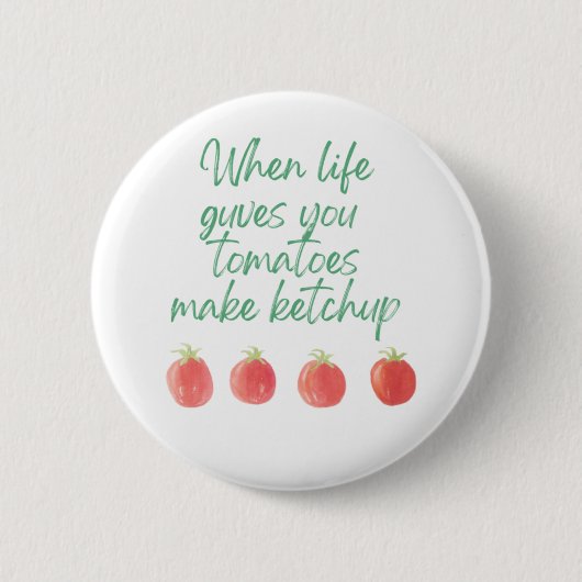 Badge Rond 5 Cm Broche tomate (Devant)