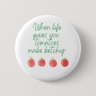 Badge Rond 5 Cm Broche tomate