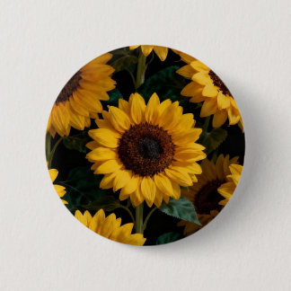 Badge Rond 5 Cm Broche tournesol distinctive