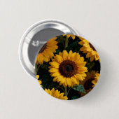 Badge Rond 5 Cm Broche tournesol distinctive (Devant & derrière)