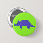 Badge Rond 5 Cm Broche Tricératops (Devant & derrière)