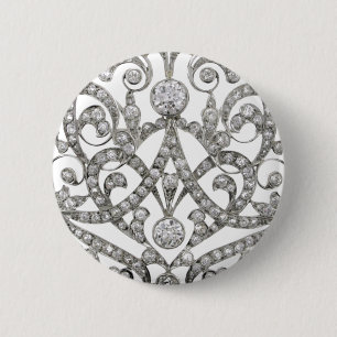 Badge Rond 5 Cm Broche vintage de bijouterie fantaisie de fausse