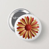 Badge Rond 5 Cm Broches à fleurs rétro - Jardin d'été de printemps (Devant & derrière)
