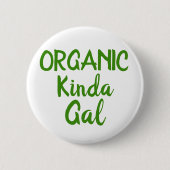 Badge Rond 5 Cm Broches Bouton Blanc Blanc Blanc Vert Kinda Gal Bi (Devant)