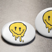 broches du bouton émoji de sourire fondu