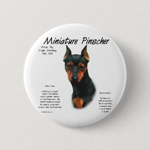 Badge Rond 5 Cm Brochure miniature (noir/rouille)
