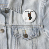 Badge Rond 5 Cm Brochure miniature (noir/rouille) (En situation)