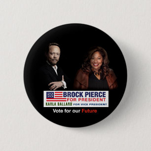 Badge Rond 5 Cm Brock Pierce / Karla Ballard 2020