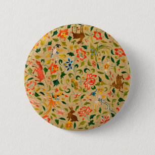 Badge Rond 5 Cm Broderie animale vintage en crewel : Tapisserie an