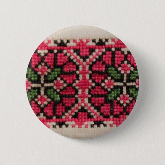 Badge Rond 5 Cm Broderie ukrainienne (Devant)