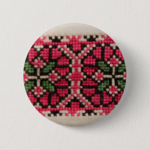 Badge Rond 5 Cm Broderie ukrainienne