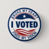 BADGE ROND 5 CM BROKE MON COEUR FIXE MA VISION (Devant)