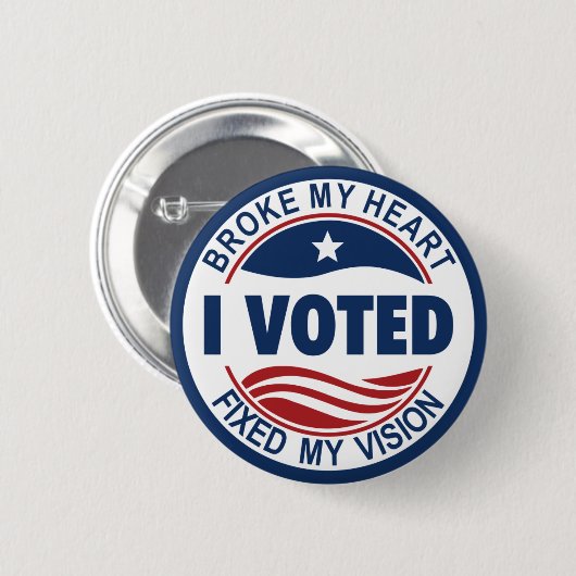 BADGE ROND 5 CM BROKE MON COEUR FIXE MA VISION (Devant & derrière)