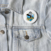 Badge Rond 5 Cm Brooklyn Design Gold (En situation)
