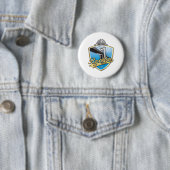 Badge Rond 5 Cm Brooklyn Design Gold (En situation)