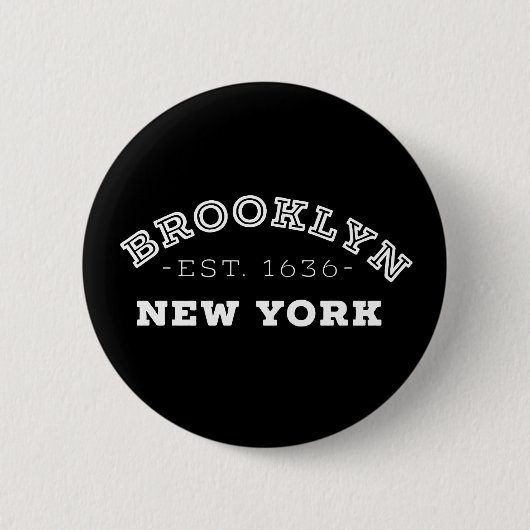 Badge Rond 5 Cm Brooklyn New York (Devant)